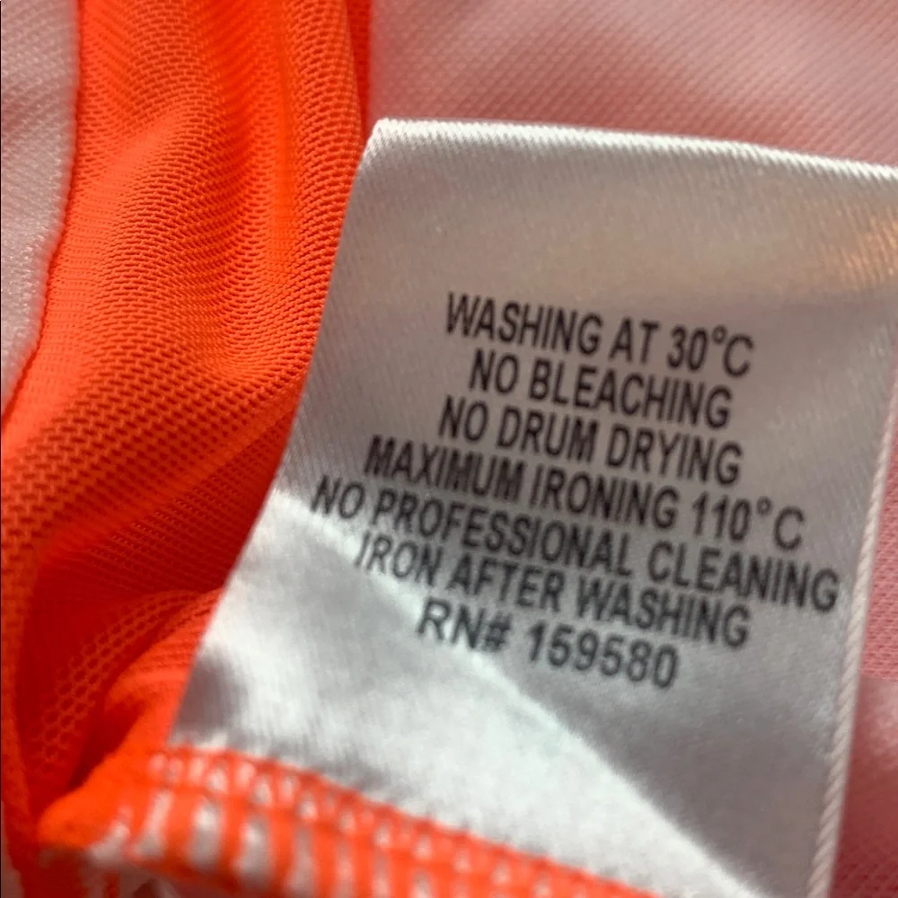 Pink Lily NWOT One Piece Swimsuit Neon Orange Small Mesh Detail at VNeck & Waist